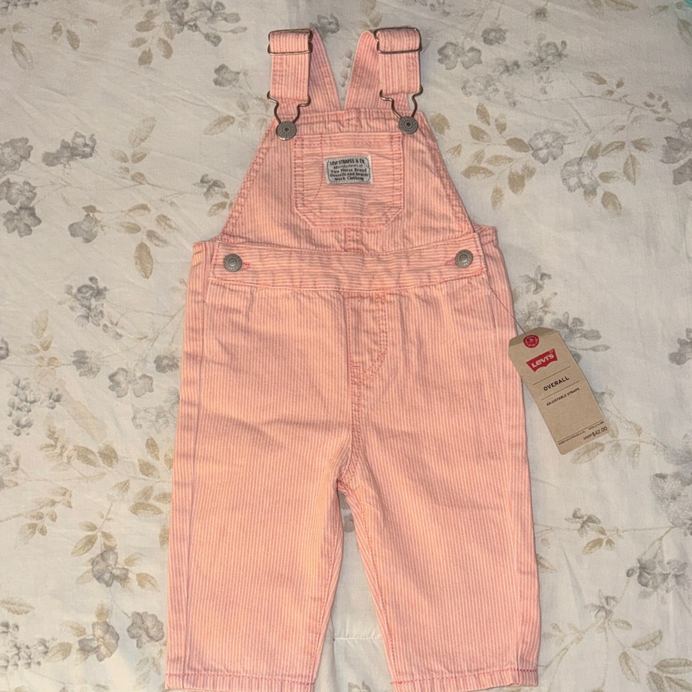 Girl’s Levi's Light Pink Kids Overalls(9mos)